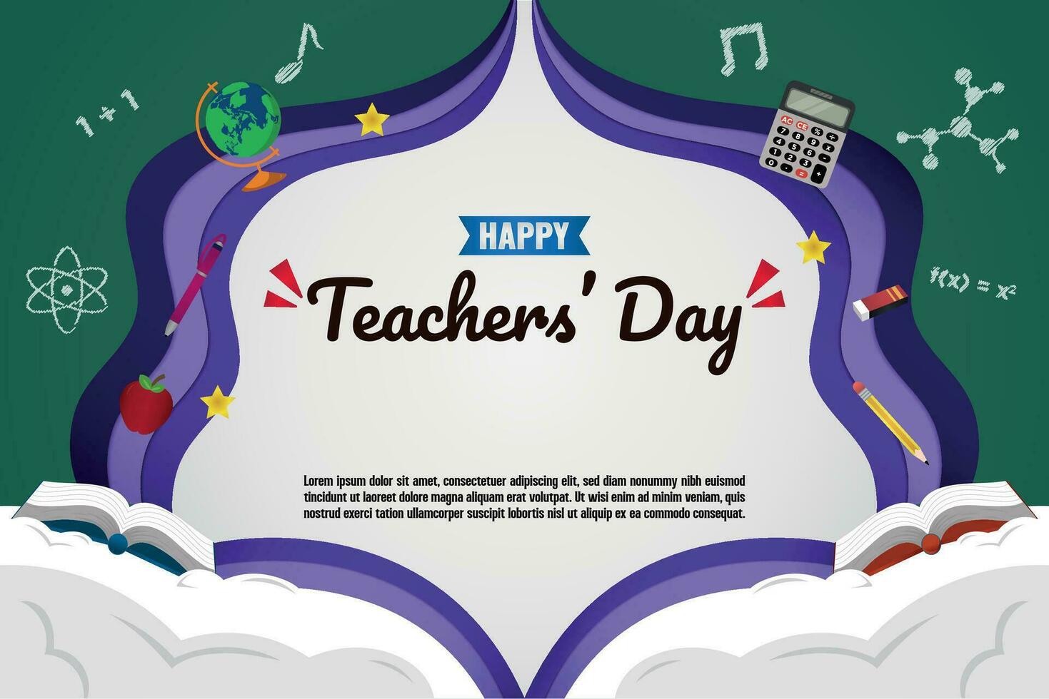 Vector Template Happy Teachers' Day Background