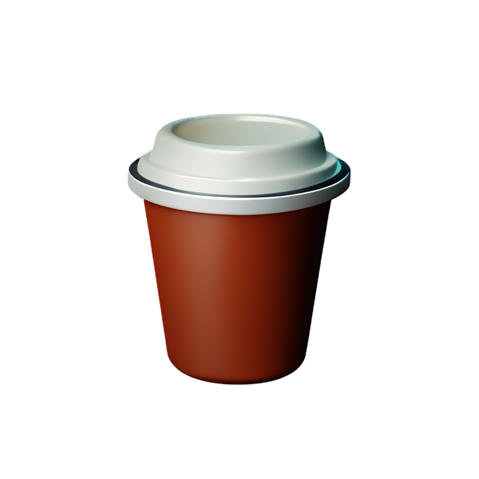 café taza 3d representación icono ilustración png