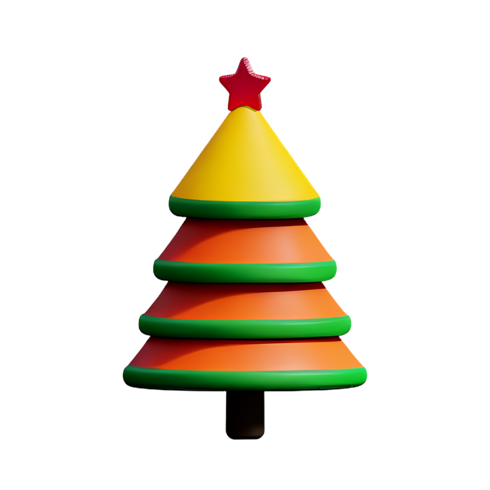 Natale albero 3d icona illustrazione png