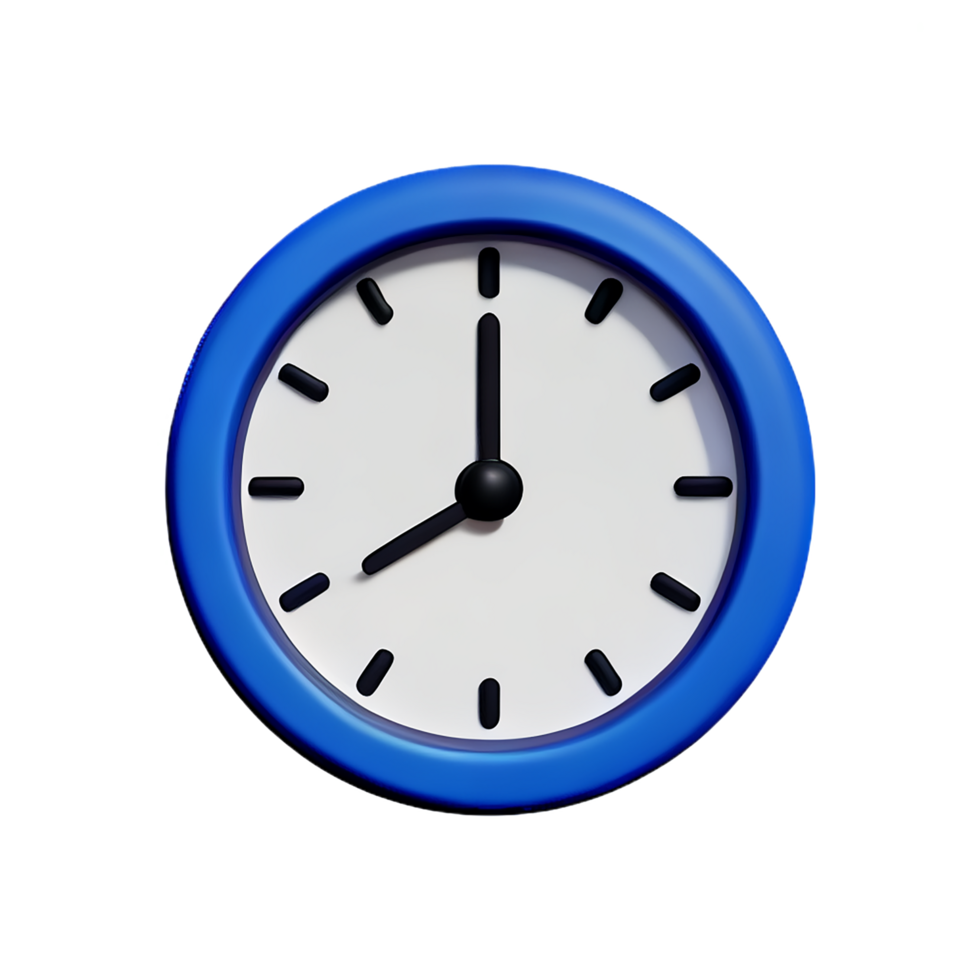 clock 3d icon illustration png