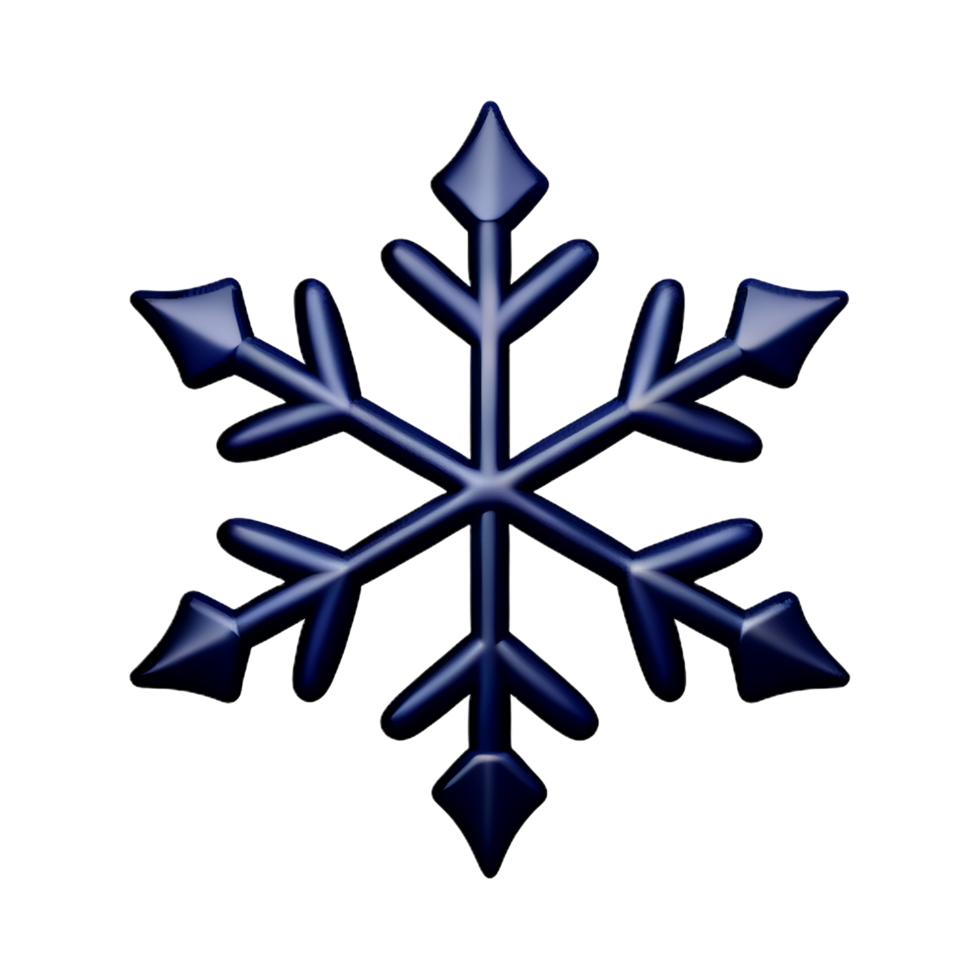 snowflake 3d rendering icon illustration png
