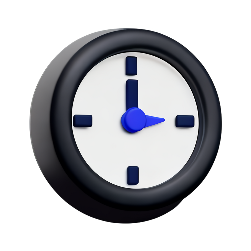 clock 3d icon illustration png