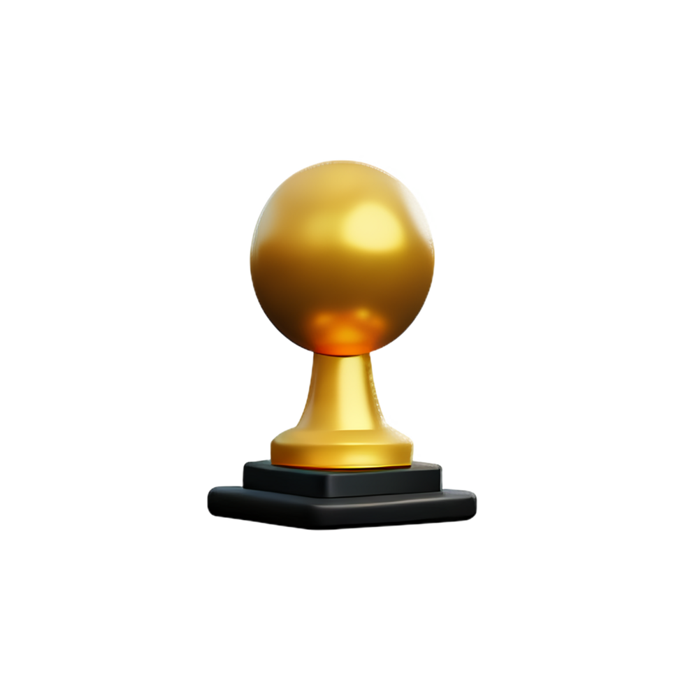 Trophy 3d rendering icon illustration png