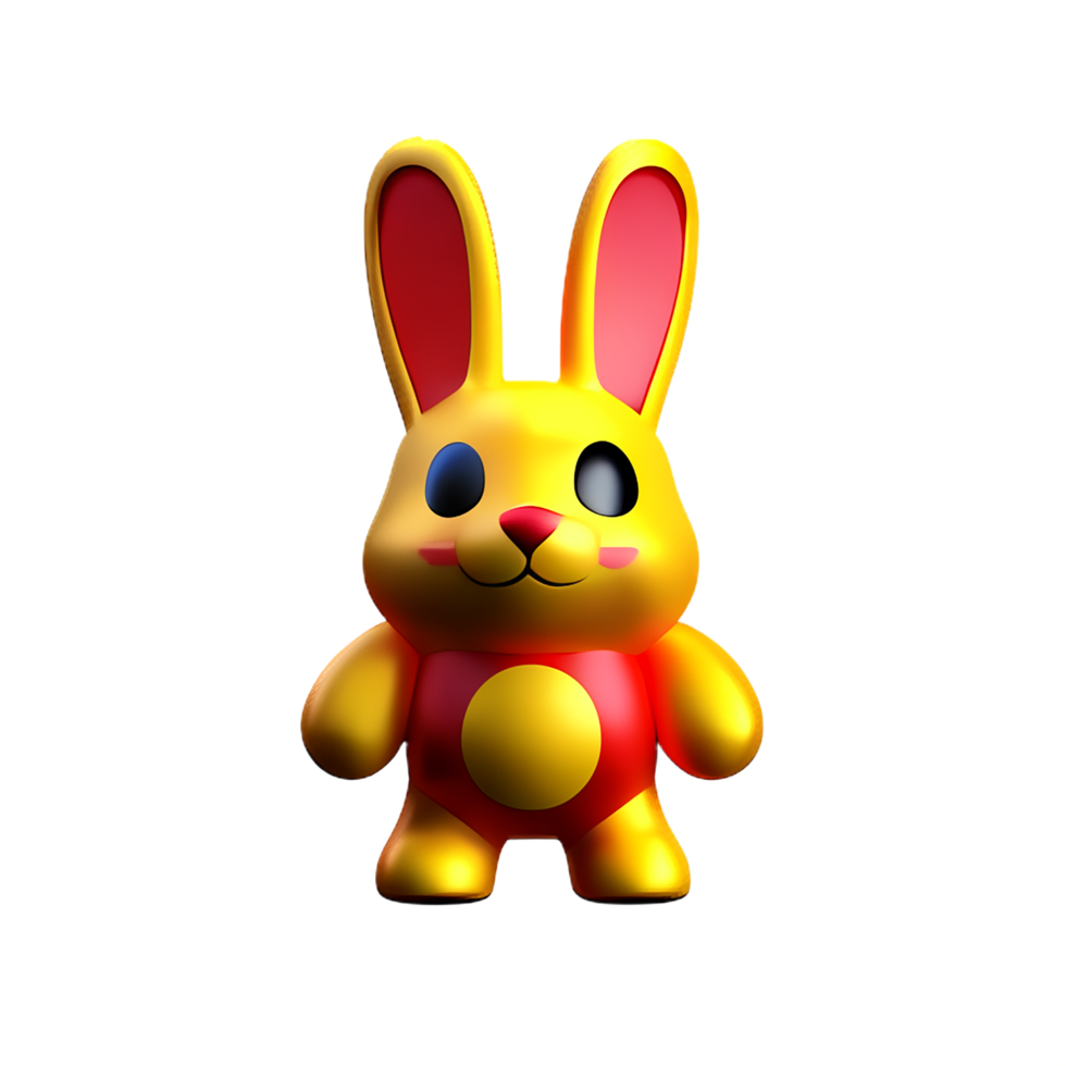 chinese new year icon cute rabbit character 3d render png