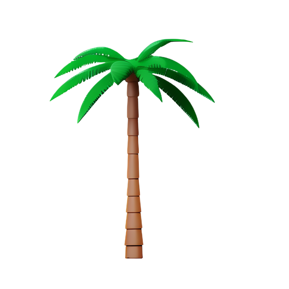 Palm tree 3d rendering icon illustration png