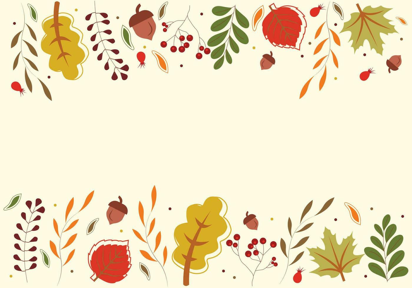 Simple autumn background vector