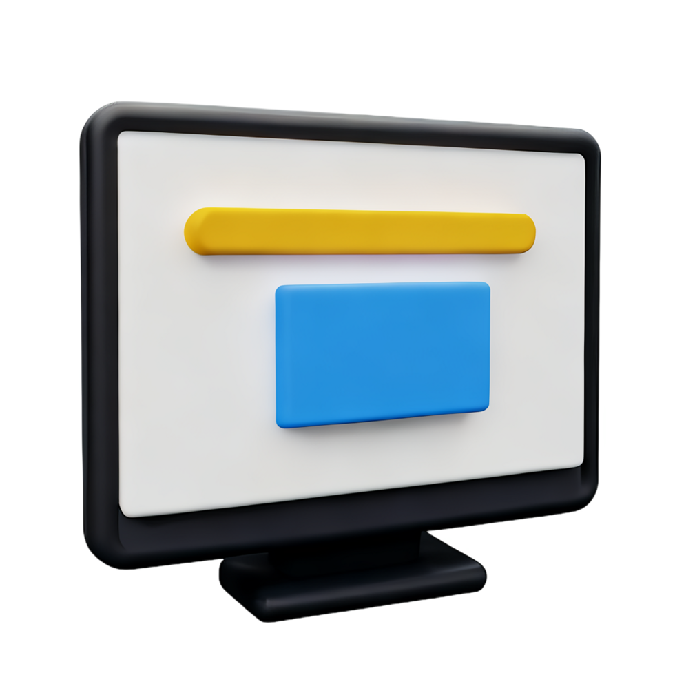 ordinateur 3d icône illustration png