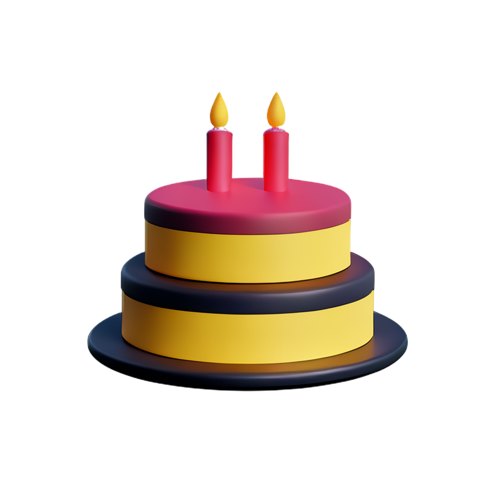 cake 3d icon illustration png