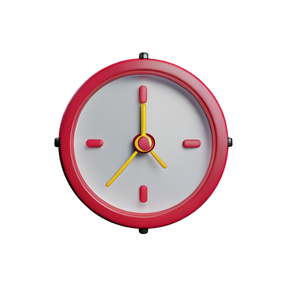 clock 3d icon illustration png