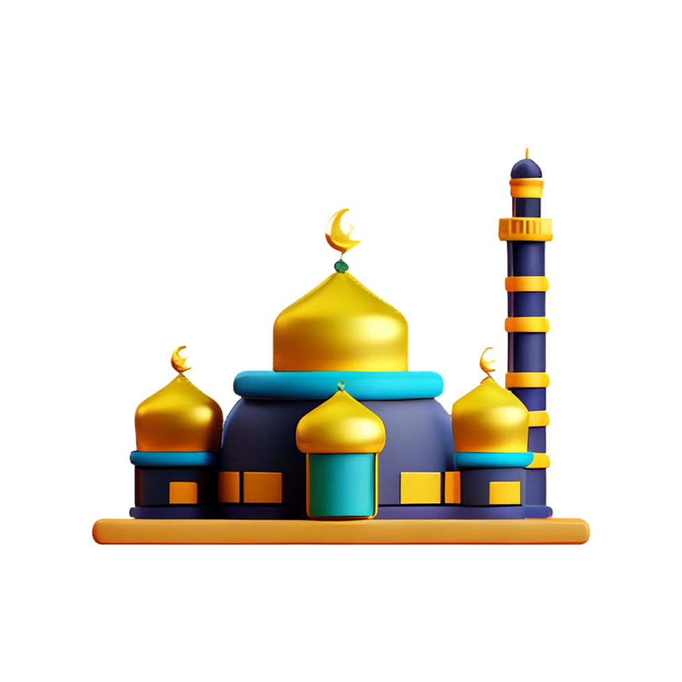 mosque 3d icon illustration png