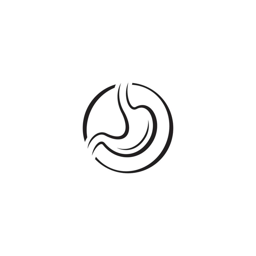 Stomach logo or icon design vector
