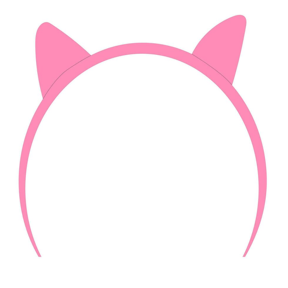 rosado venda con gato orejas para un para niños fiesta. vector ilustración en un blanco antecedentes
