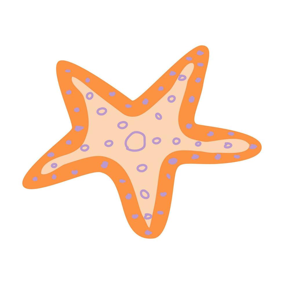 naranja estrella de mar - aislado vector ilustración en blanco antecedentes