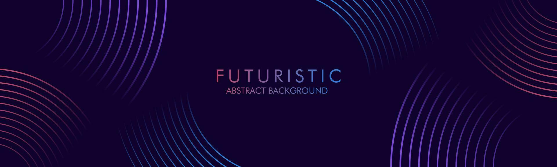 resumen futurista oscuro púrpura con brillante geométrico circulo líneas. futurista tecnología tema diseño. para póster, cubrir, bandera, folleto, sitio web, volantes vector