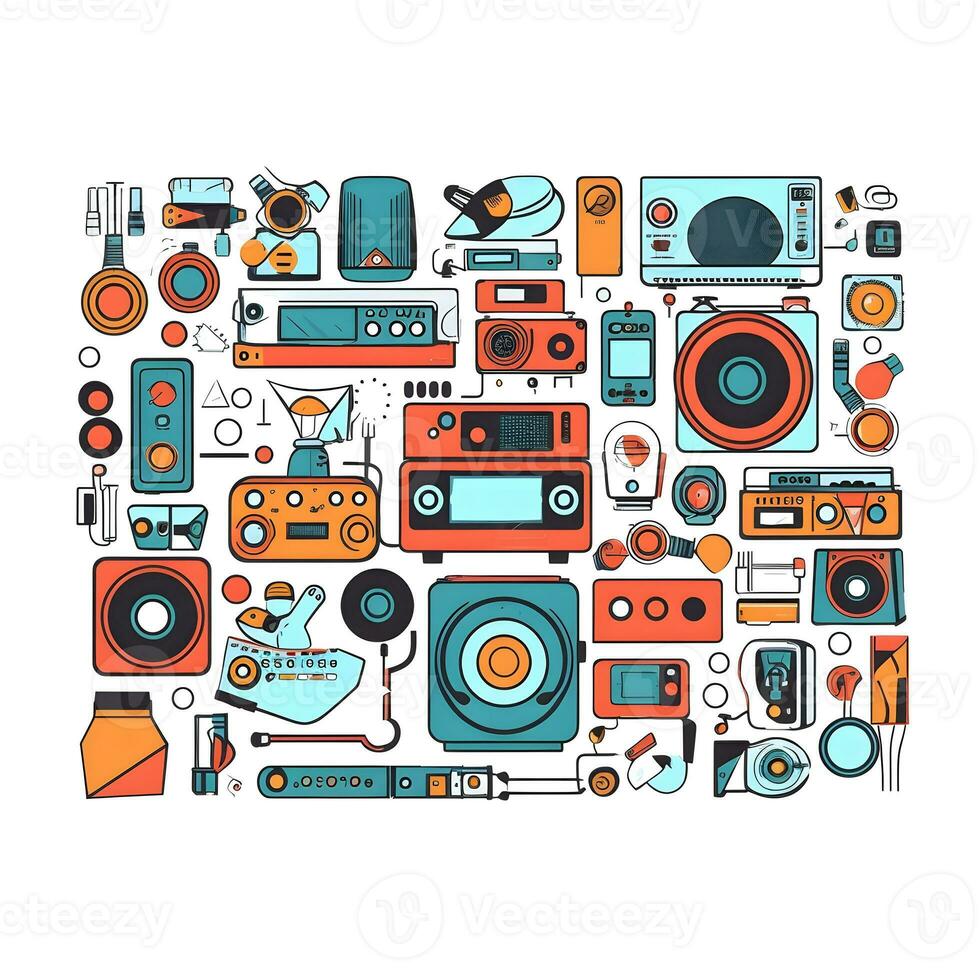 business object icon isolated illustration on white background generative Ai. photo