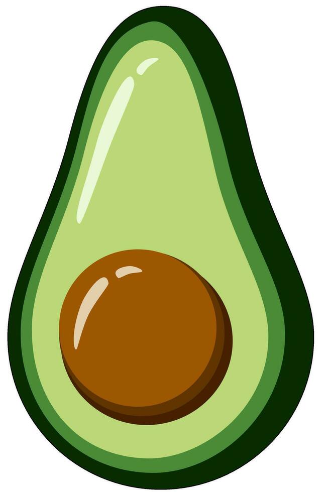 green avocado fruit icon, simple style vector