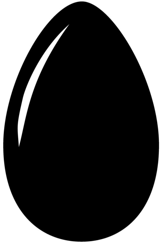 black egg vector