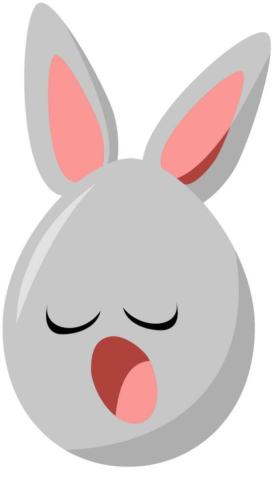 vector illustration of a egg rabbit