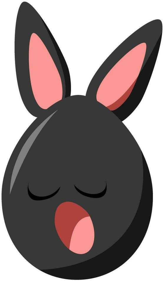 vector illustration of a egg rabbit