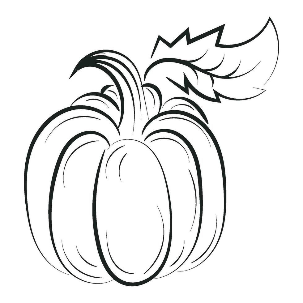 Printable Pumpkin Coloring Pages For Kids vector