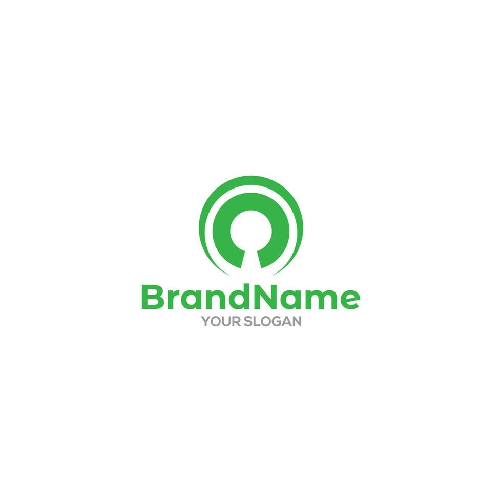 Outcomes Keyhole Logo Design vector