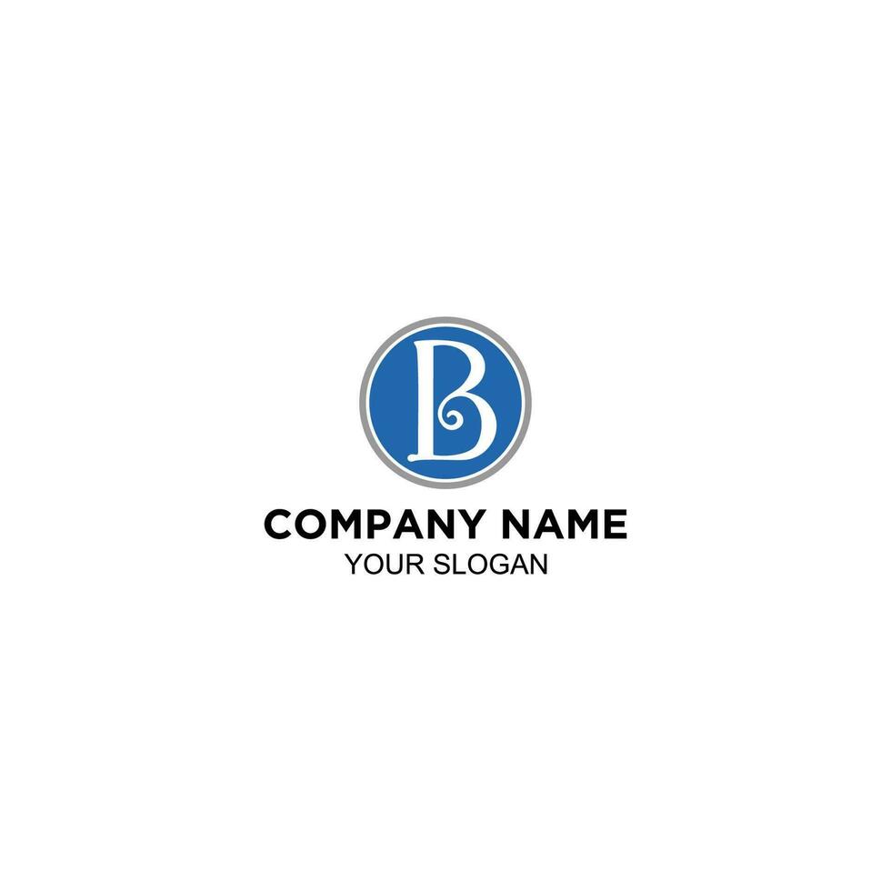 B circle logo design vector