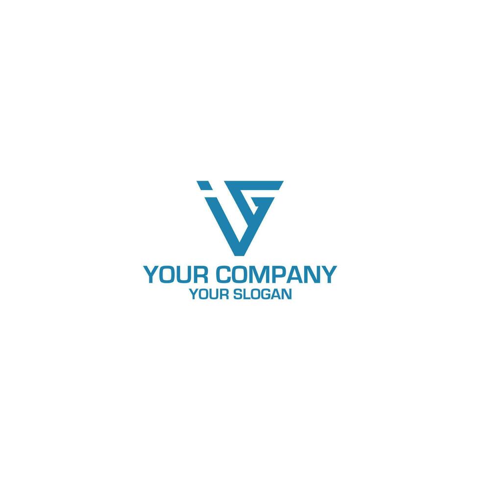 IG Triangle Logo Design vector