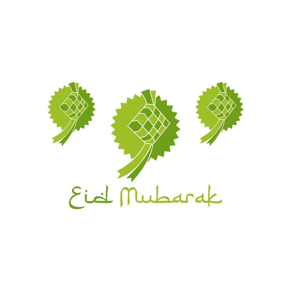 happy eid mubarak greeting vector