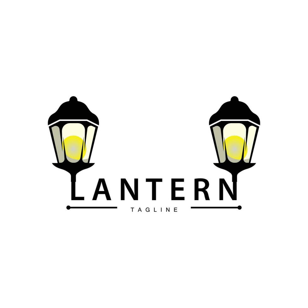 linterna logo Clásico calle Encendiendo diseño ilustración modelo vector