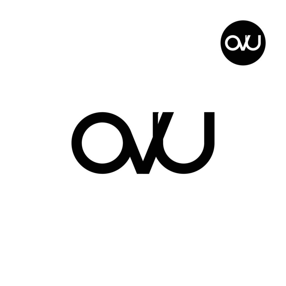 Letter OVU Monogram Logo Design vector