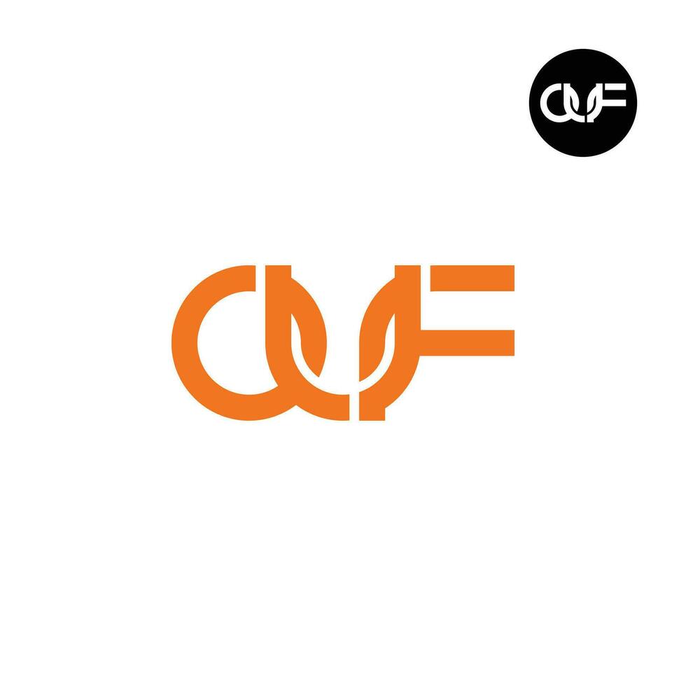 Letter OUF Monogram Logo Design vector