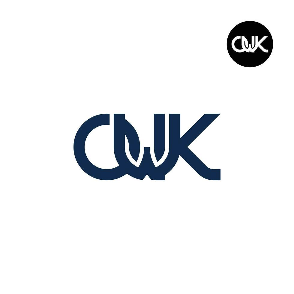 Letter OWK Monogram Logo Design vector