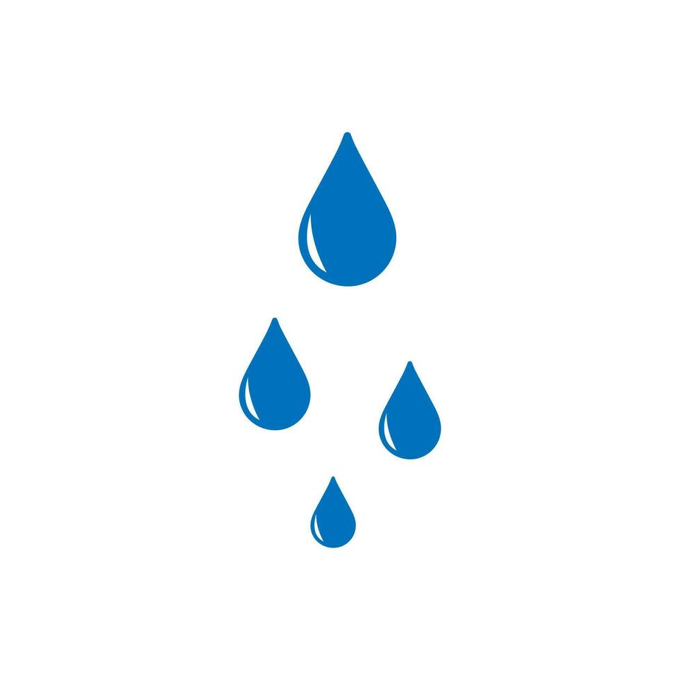 agua gota. lluvia icono. lágrima símbolo. vector