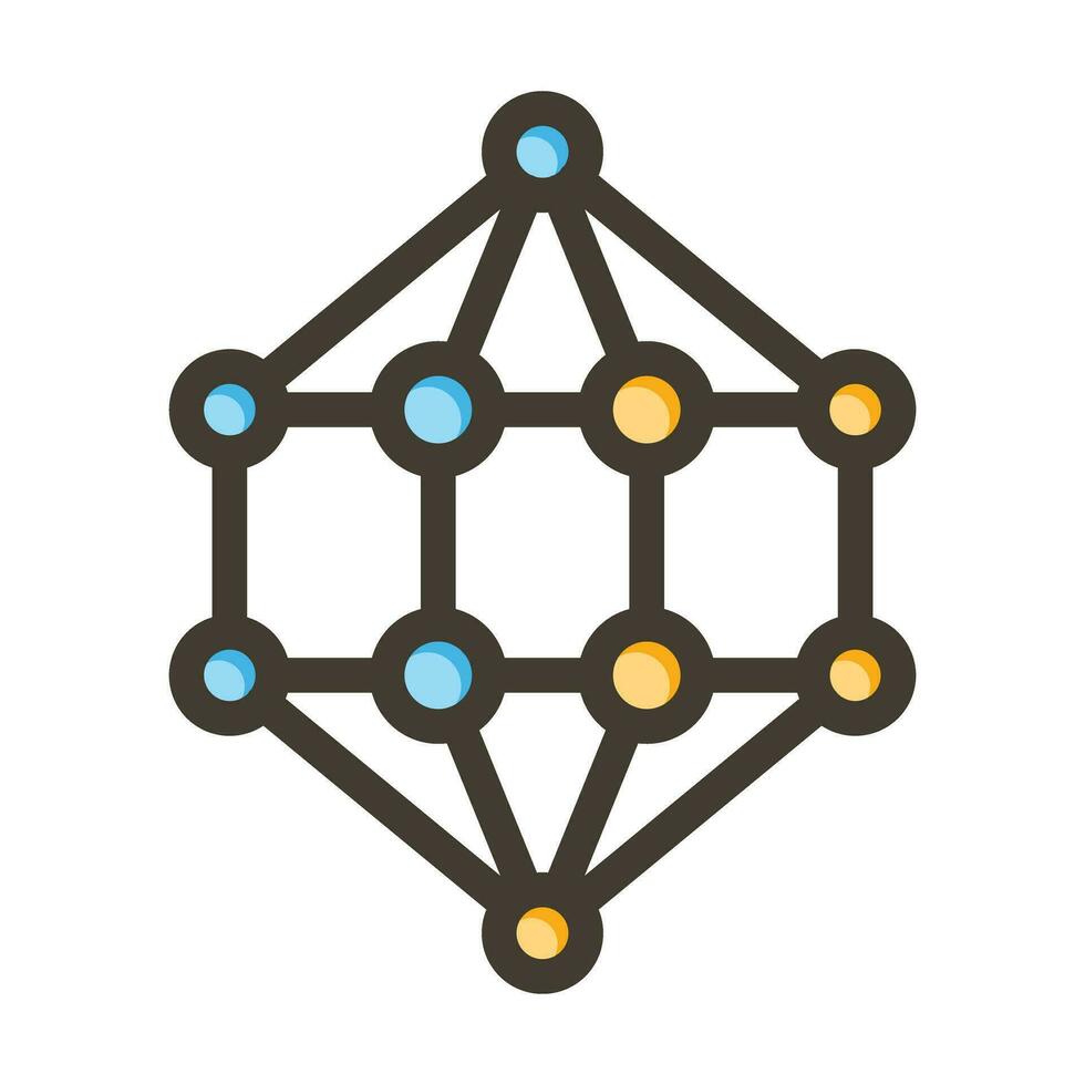 Nanocrystal Vector Thick Line Filled Colors Icon For Personal And Commercial Use.