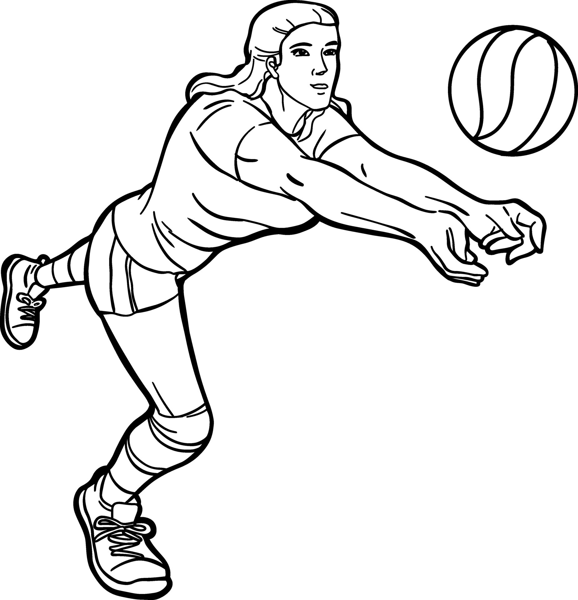 volleyball girl player action clipart 28243295 Vector Art at Vecteezy