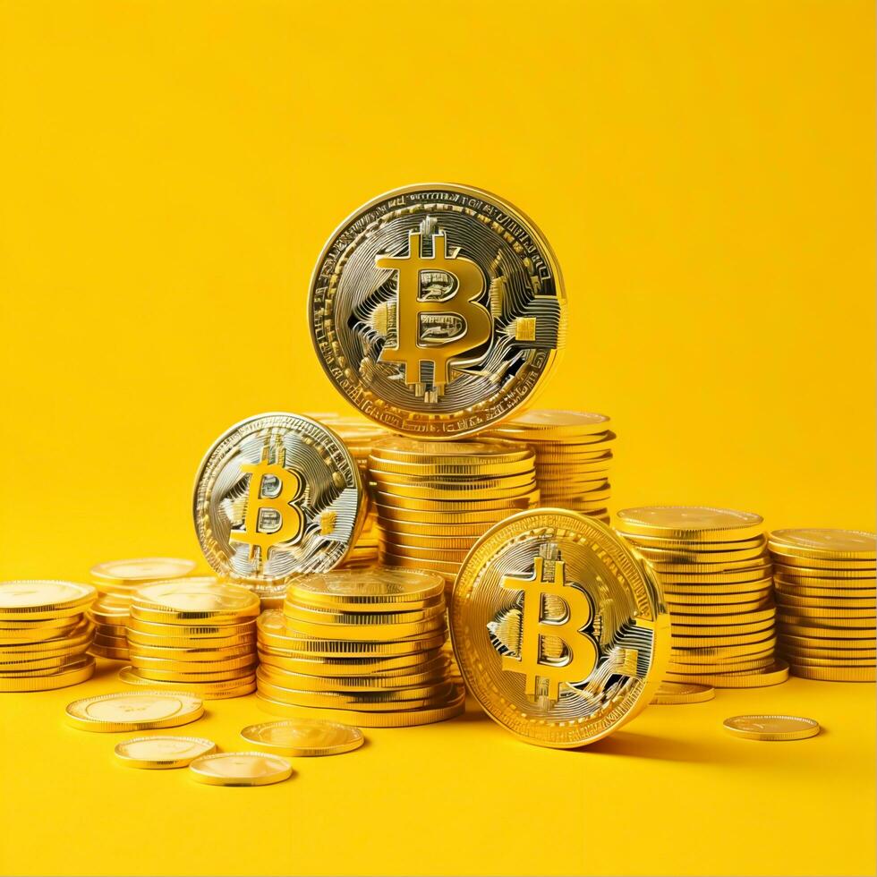 Crypto currency Stacks Exploring the Digital Wealth Frontier, Generative Ai photo