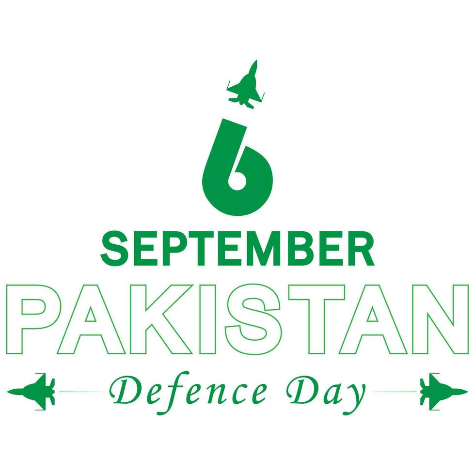 6th september Pakistan defence day illustration vector