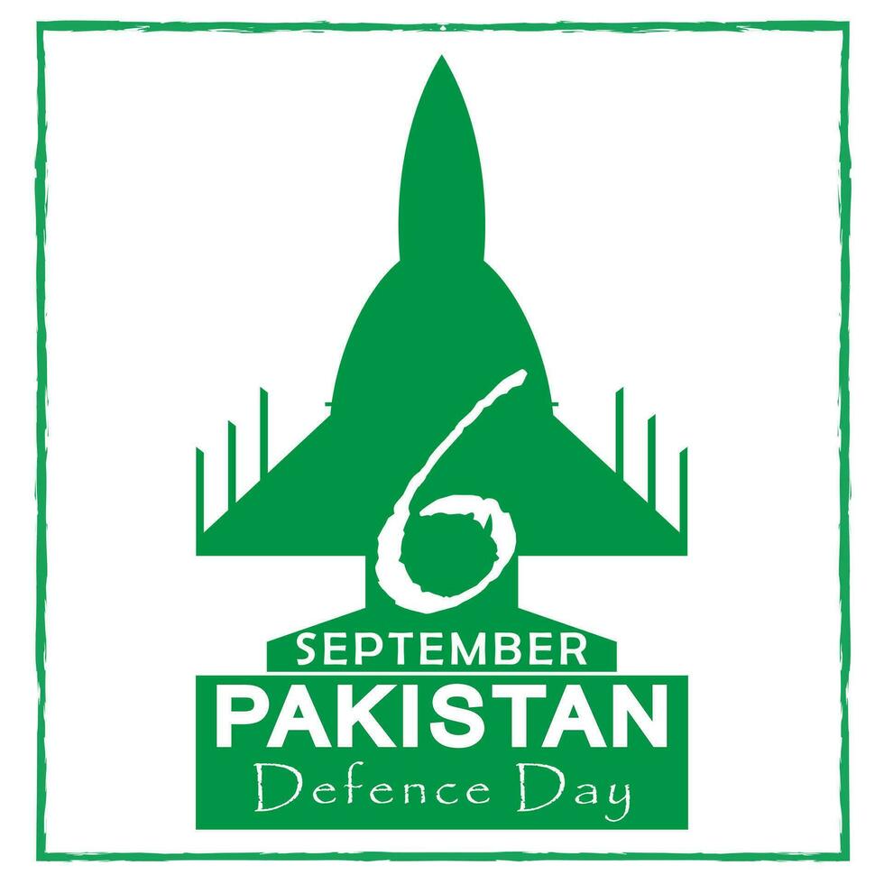 6th september Pakistan defence day illustration vector