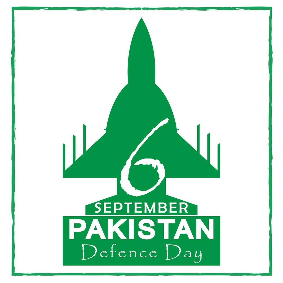 6th september Pakistan defence day illustration vector