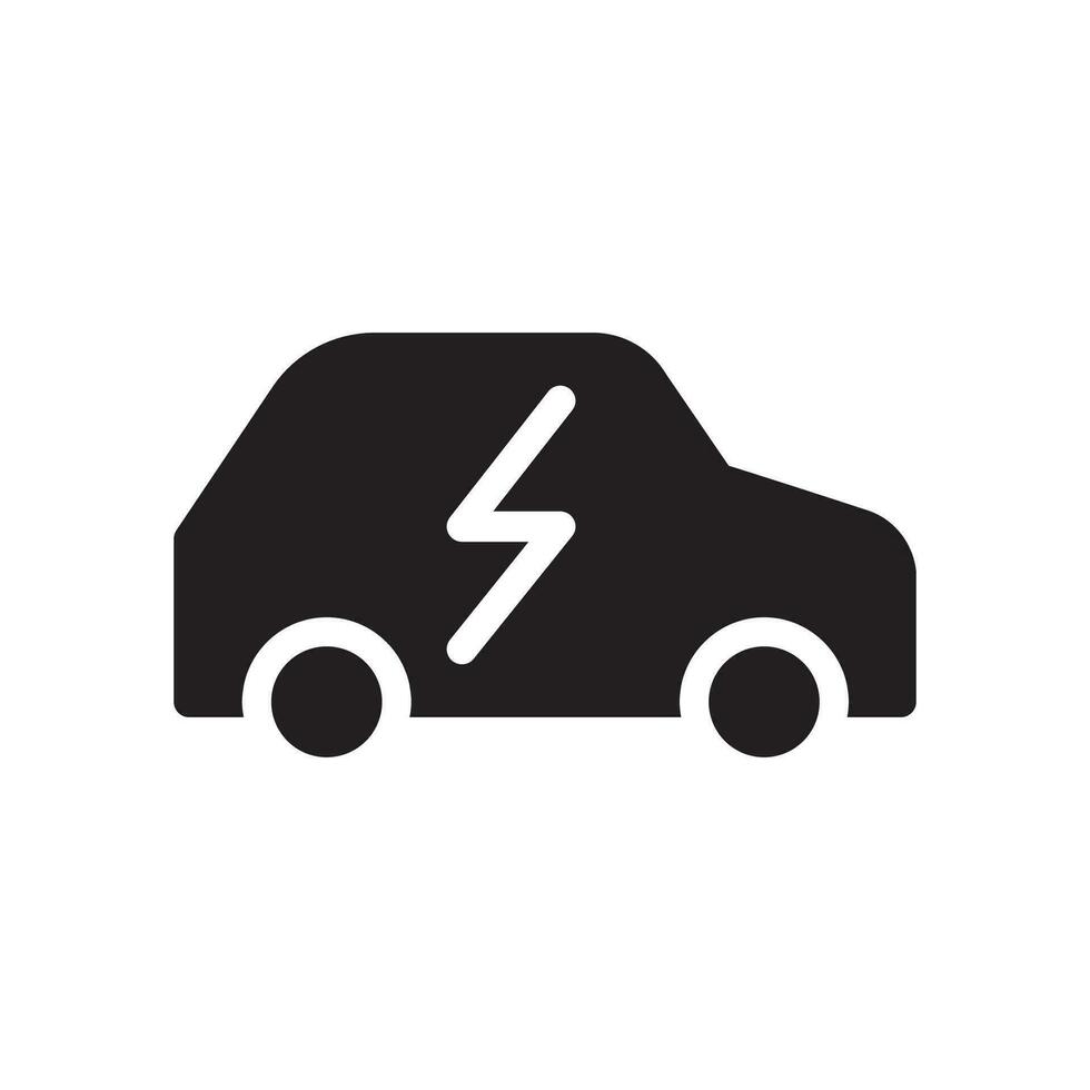 Electric Car icon. Flat style icon design illustration vector