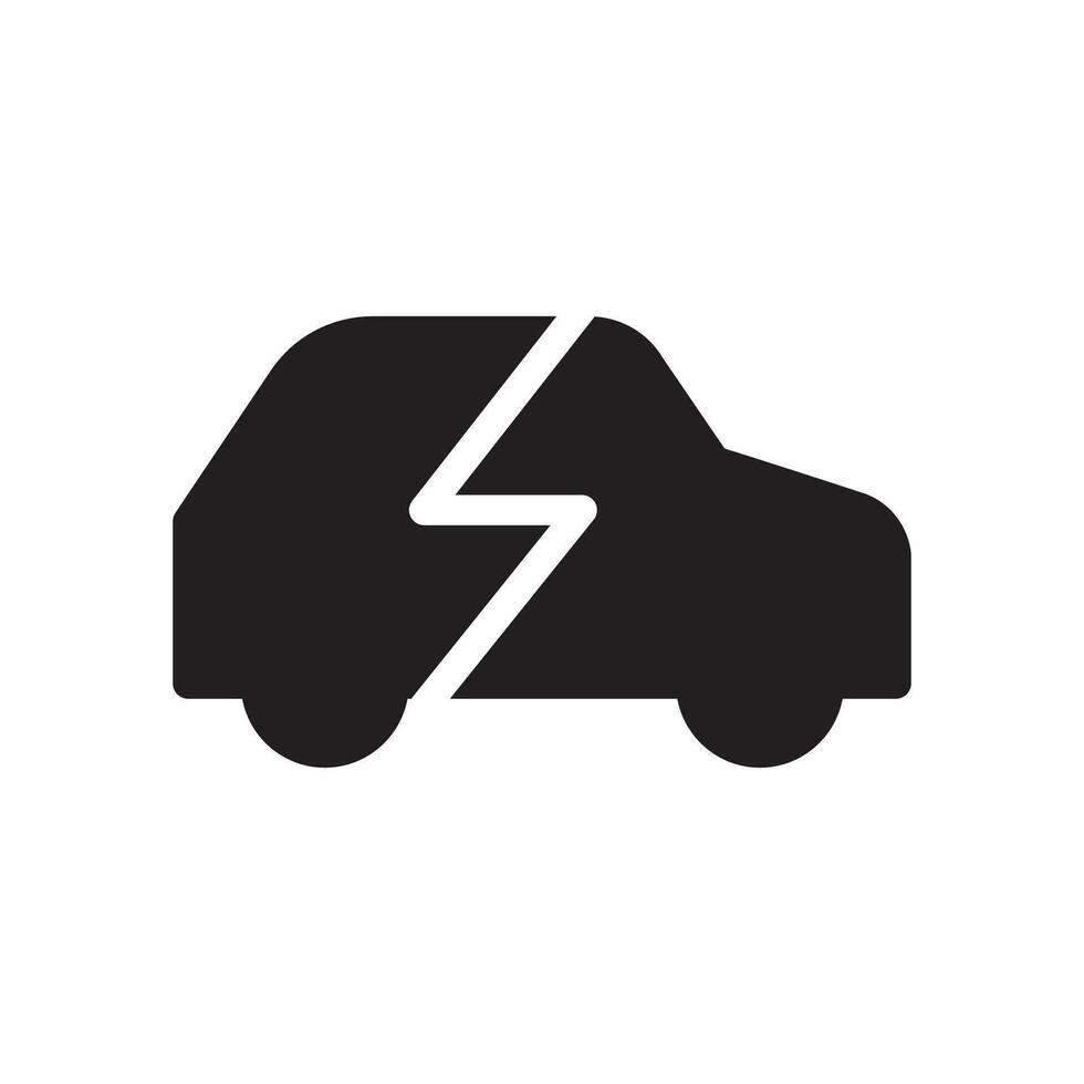 Electric Car icon. Flat style icon design illustration vector
