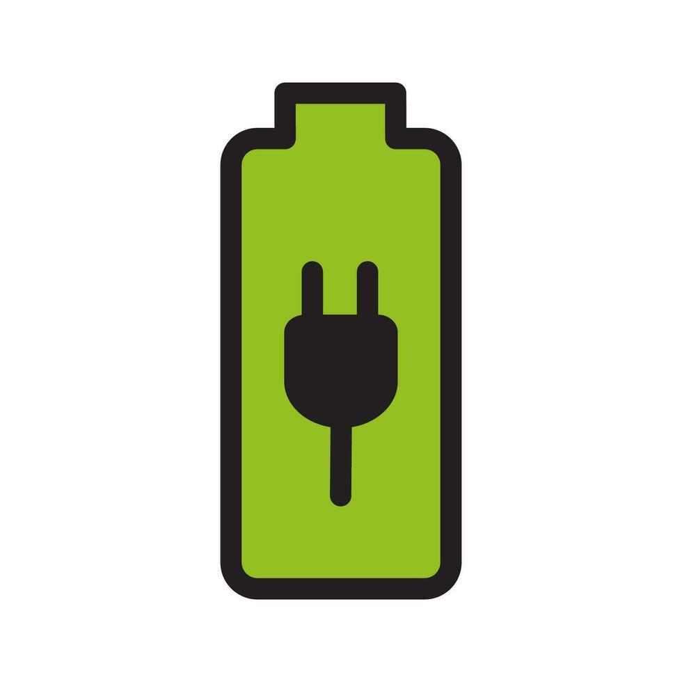 Battery charger Electric battery icon vector design illustration