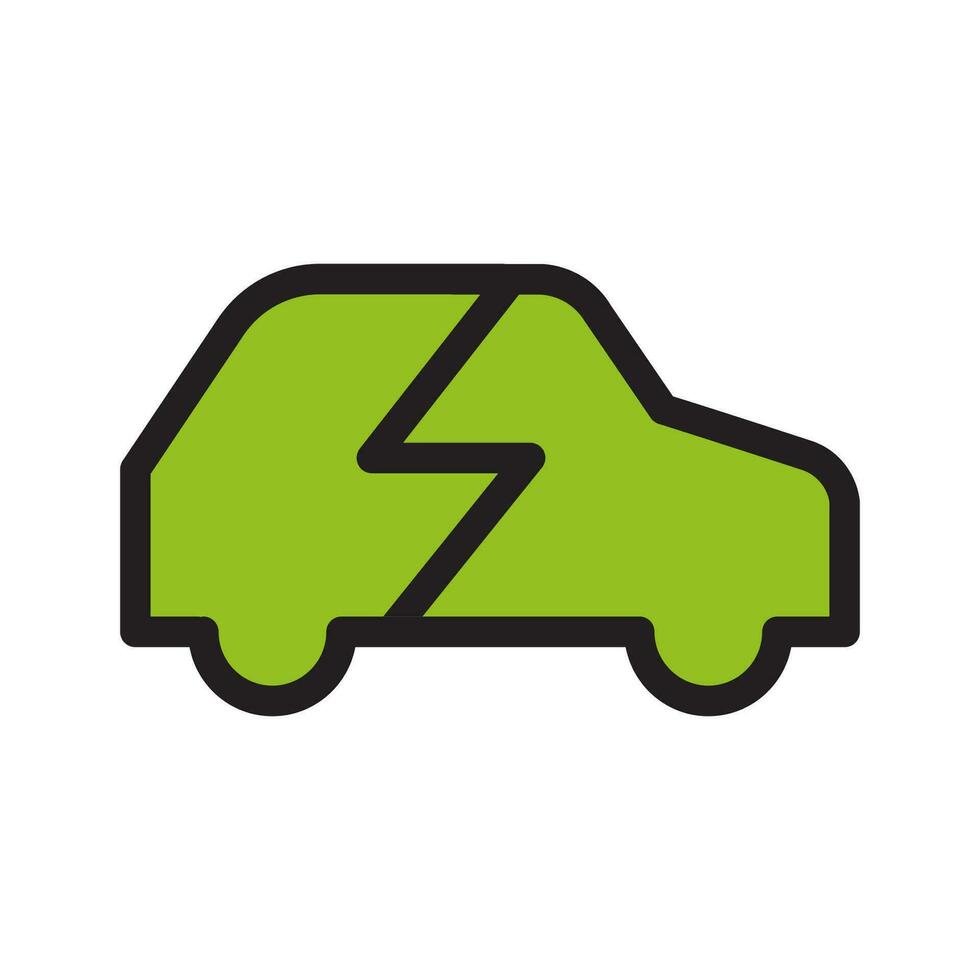 Electric Car icon. Flat style icon design illustration vector