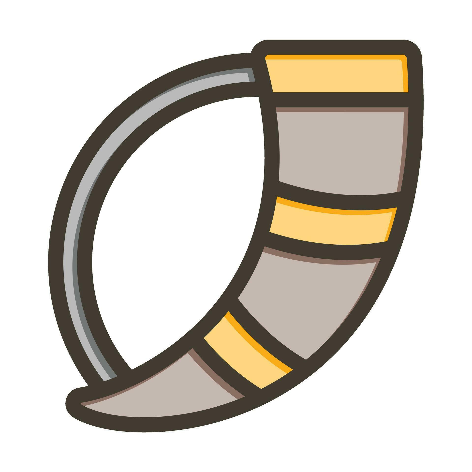 Drinking Horn Vector Thick Line Filled Colors Icon For Personal And