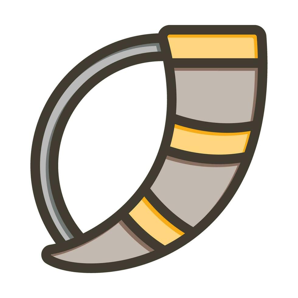 Drinking Horn Vector Thick Line Filled Colors Icon For Personal And Commercial Use.