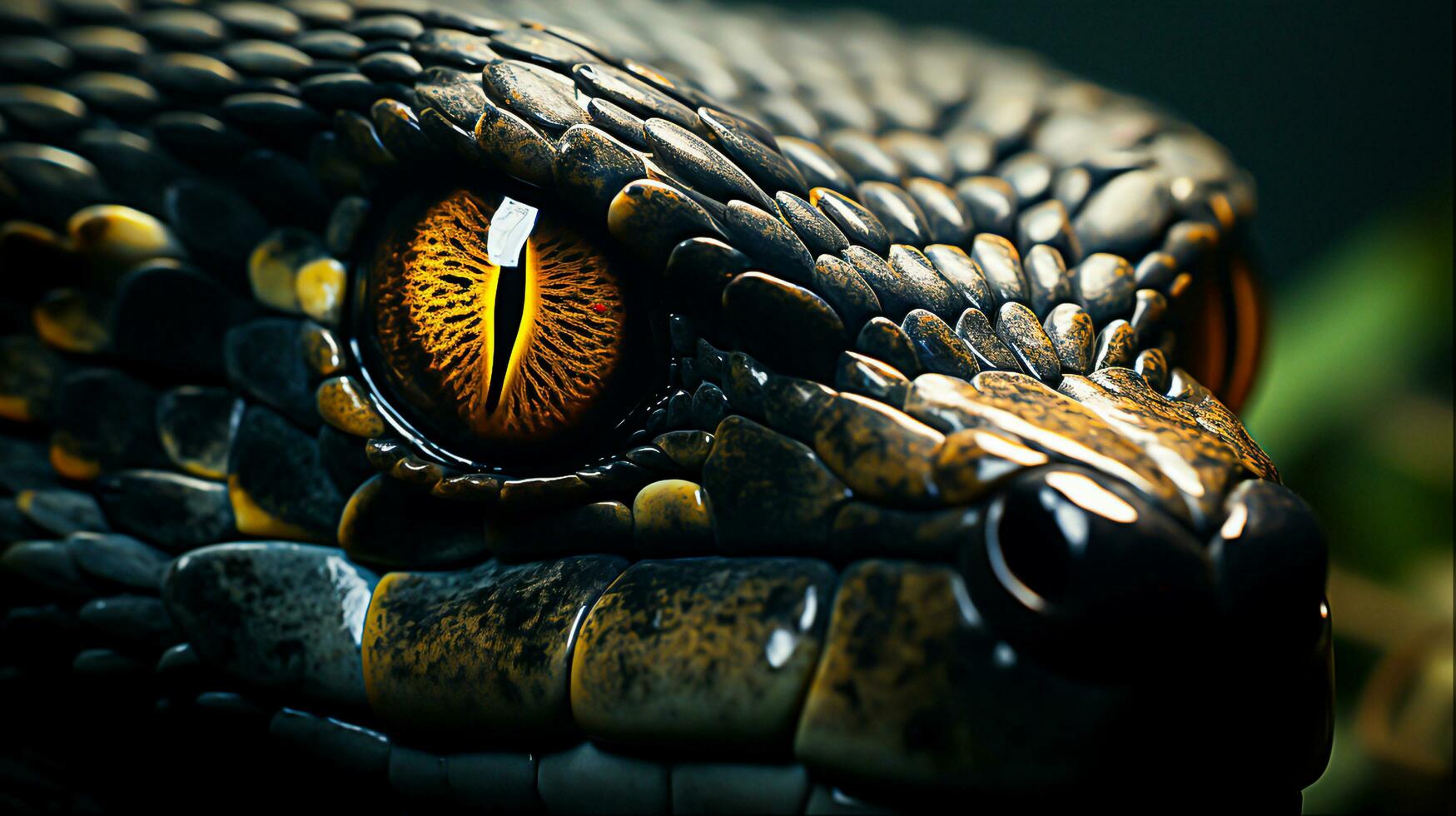 Snake closeup, Generative Ai photo