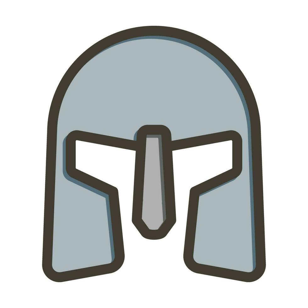 Helmet Vector Thick Line Filled Colors Icon For Personal And Commercial Use.