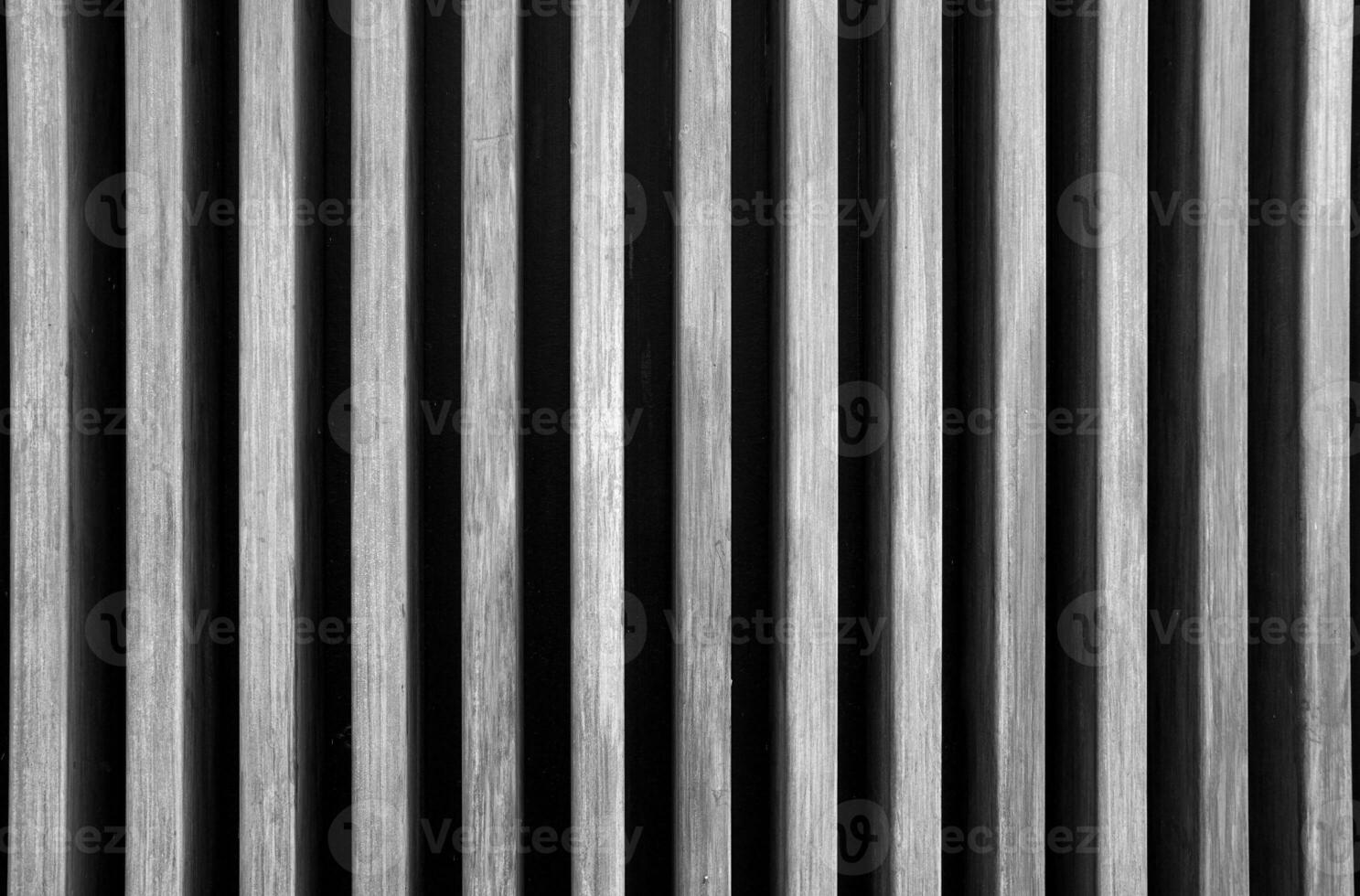 Timber batten, wood slat wall, decorate pattern texture, black and white color background. photo