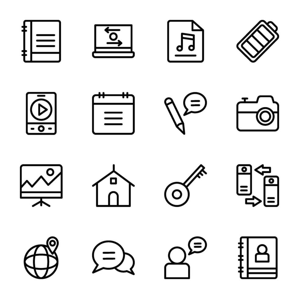 Web Design Line Vector Icons 9