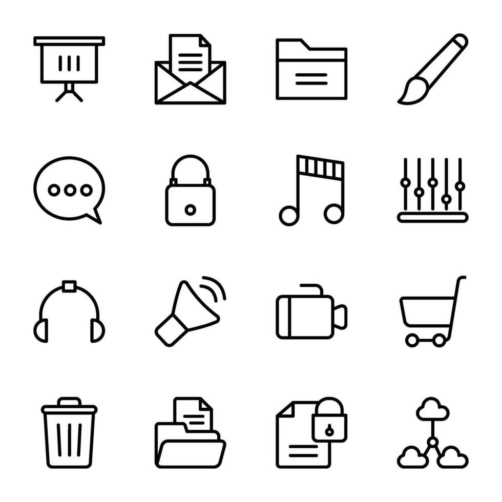 Web Design Line Vector Icons 6